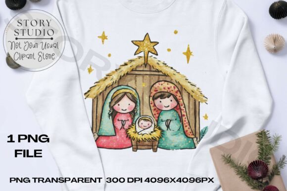 Adorable Glitzy Christmas Nativity: A Sparkling Addition to Your Holiday Projects