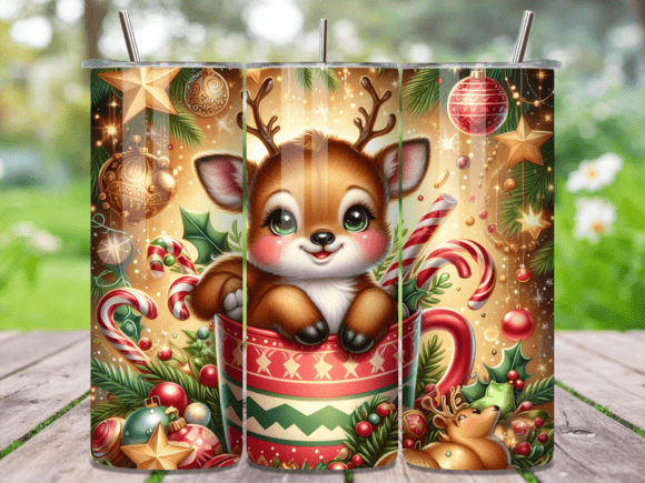 Baby Reindeer Hot Cocoa Tumbler Wrap: A Festive and Practical Choice for Your Tumbler