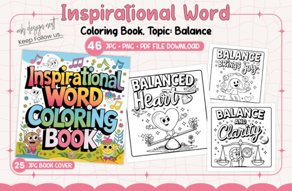 Balance Inspirational Word Coloring Book