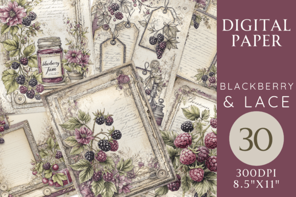 Blackberry Lace Paper Pack: A Versatile Digital Resource for Creative Projects