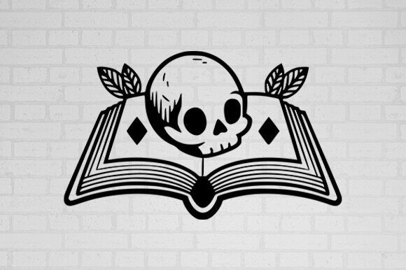 Book with Skull SVG and Skull Books Clipart: A Digital Asset for Modern Creatives