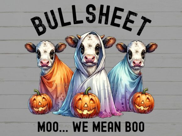 Bullsheet Halloween Cows Ghost Cow