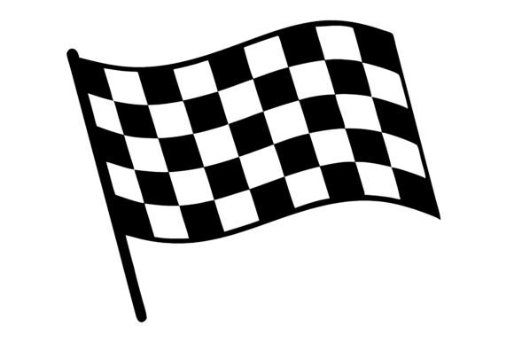 Checkered Flag Waving Silhouette Vector: A Symbol of Victory in Design and Sport