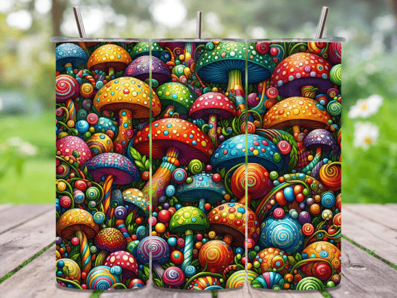 Fantasy Mushroom 20oz Tumbler Wrap PNG: A Creative Solution for Custom Drinkware