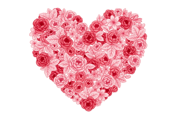 Heart Made of Flowers Art: Elevating Creativity with Professional-Grade PNG Designs