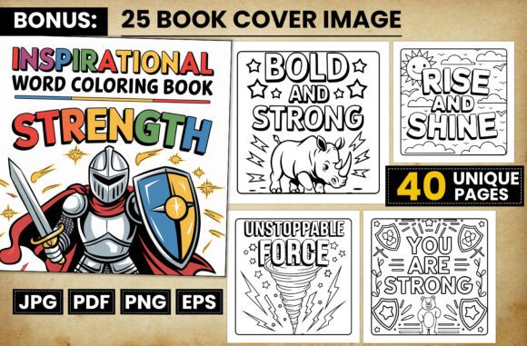 Inspirational Inner Word Coloring Pages: A Creative Tool for Self-Expression and Motivation