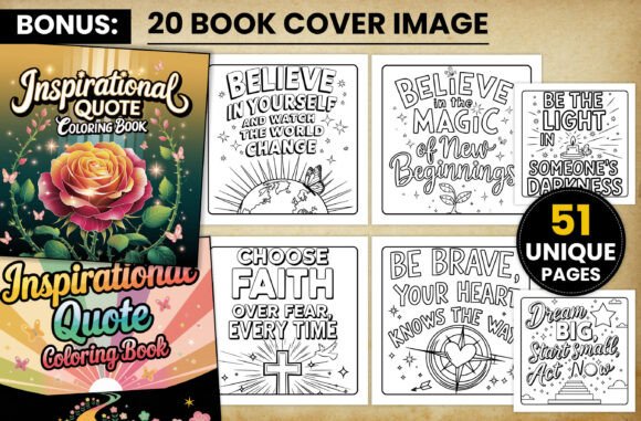 Inspirational Quote Coloring Pages: A Creative Resource for Artists and Publishers