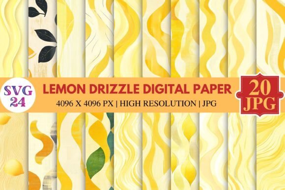 Lemon Drizzle Digital Paper: A Zesty Addition to Your Creative Projects