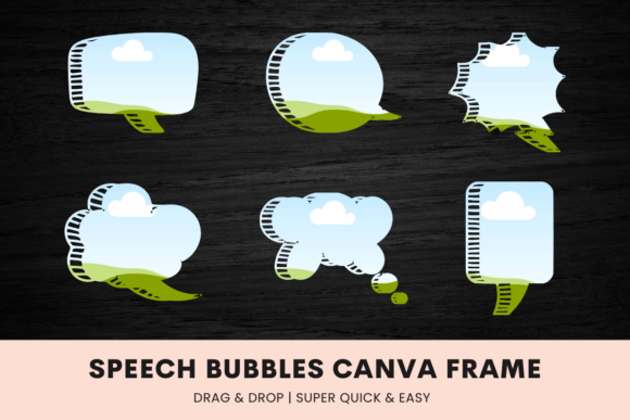 Speech Bubbles Canva Frame Template