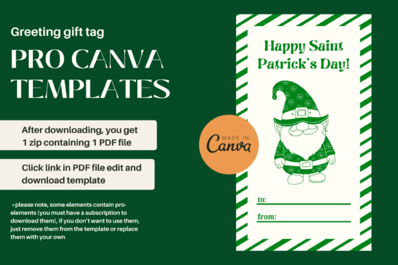 St. Patrick’s Day Gift Tag Canva PRO: A Creative Solution for Festive Gifting