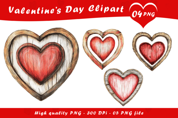 Valentine Day Wooden Heart Clipart PNG: A Strategic Tool for Creative and Business Use