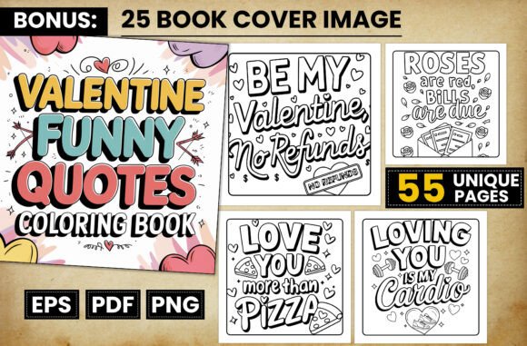Valentine Funny Quotes Coloring Pages