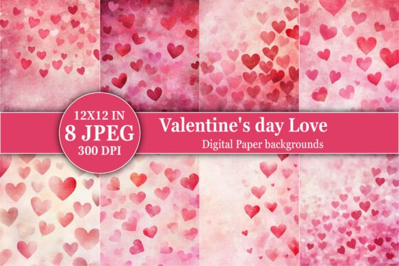 Valentines Day Digital Paper, Hearts: A Strategic Tool for Creative and Professional Use
